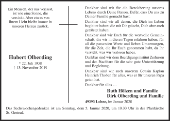 Anzeige von Hubert Olberding von OM-Medien