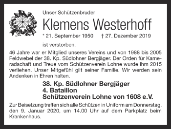 Anzeige von Klemens Westerhoff von OM-Medien