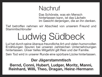 Anzeige von Ludwig Südbeck von OM-Medien