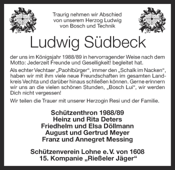 Anzeige von Ludwig Südbeck von OM-Medien