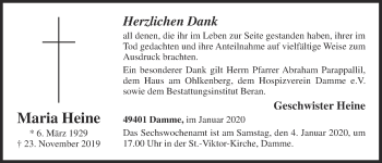 Anzeige von Maria Heine von OM-Medien
