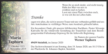 Anzeige von Maria Taphorn von OM-Medien