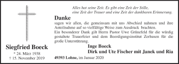 Anzeige von Siegfried Boeck von OM-Medien