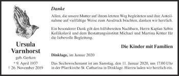 Anzeige von Ursula Varnhorst von OM-Medien