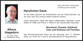Anzeige von Alfons Hagedorn von OM-Medien
