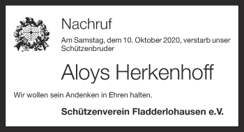 Anzeige von Aloys Herkenhoff von OM-Medien