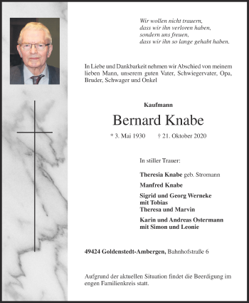 Anzeige von Bernd Knabe von OM-Medien