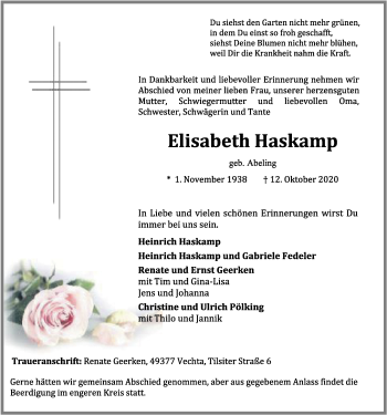 Anzeige von Elisabeth Haskamp von OM-Medien