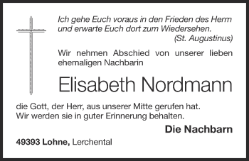 Anzeige von Elisabeth Nordmann von OM-Medien