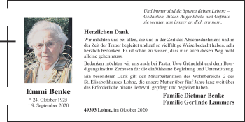 Anzeige von Emmi Benke von OM-Medien