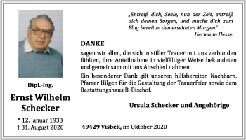 Anzeige von Ernst Wilhelm Schecker von OM-Medien