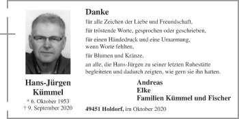 Anzeige von Hans-Jürgen Kümmel von OM-Medien