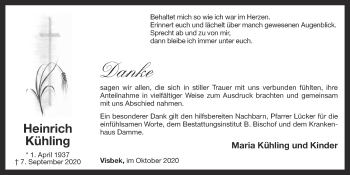 Anzeige von Heinrich Kühling von OM-Medien