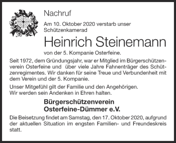 Anzeige von Heinrich Steinemann von OM-Medien