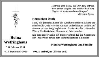 Anzeige von Heinz Wefringhaus von OM-Medien