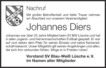 Anzeige von Johannes Diers von OM-Medien