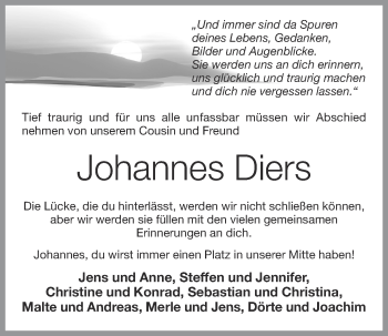 Anzeige von Johannes Diers von OM-Medien