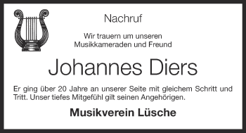 Anzeige von Johannes Diers von OM-Medien