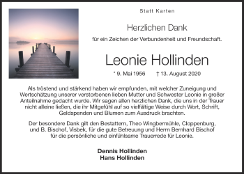 Anzeige von Leonie Hollinden von OM-Medien
