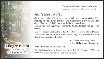 Anzeige von Ludger Bohne von OM-Medien