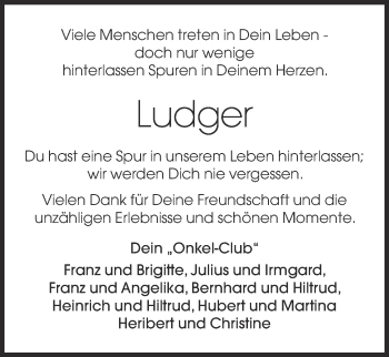 Anzeige von Ludger Hillmann von OM-Medien