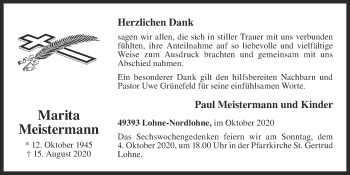 Anzeige von Marita Meistermann von OM-Medien