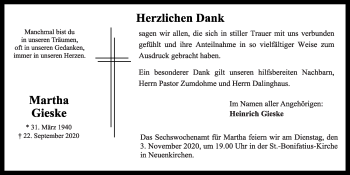 Anzeige von Martha Gieske von OM-Medien