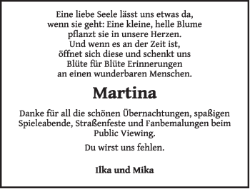 Anzeige von Martina Kenkel von OM-Medien
