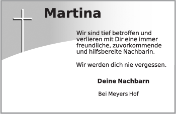 Anzeige von Martina Kenkel von OM-Medien
