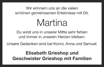 Anzeige von Martina Kenkel von OM-Medien