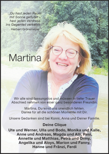 Anzeige von Martina Kenkel von OM-Medien