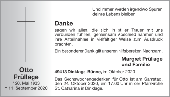 Anzeige von Otto Prüllage von OM-Medien