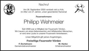 Anzeige von Philipp Wehmeier von OM-Medien