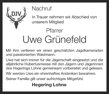 Anzeige von Uwe Grünefeld von OM-Medien