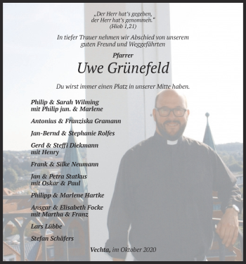 Anzeige von Uwe Grünefeld von OM-Medien