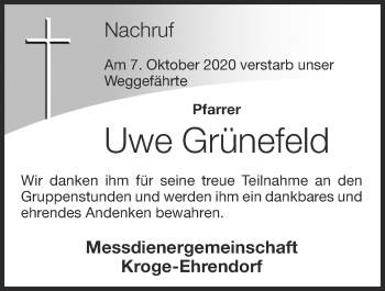 Anzeige von Uwe Grünefeld von OM-Medien