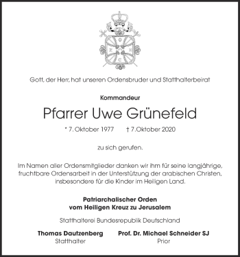 Anzeige von Uwe Grünefeld von OM-Medien