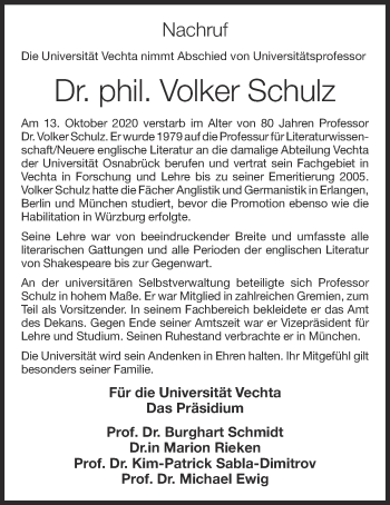 Anzeige von Volker Schulz von OM-Medien