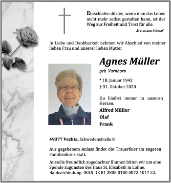 Anzeige von Agnes Müller von OM-Medien