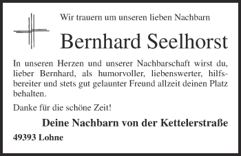 Anzeige von Bernhard Seelhorst von OM-Medien