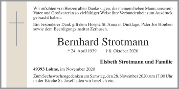 Anzeige von Bernhard Strotmann von OM-Medien