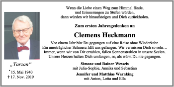 Anzeige von Clemens Heckmann von OM-Medien