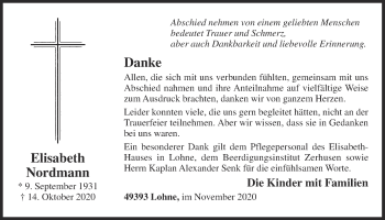 Anzeige von Elisabeth Nordmann von OM-Medien