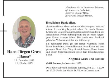 Anzeige von Hans-Jürgen Graw von OM-Medien