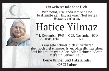 Anzeige von Hatice Yilmaz von OM-Medien