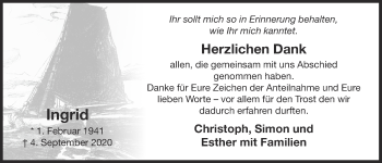 Anzeige von Ingrid Gieske von OM-Medien