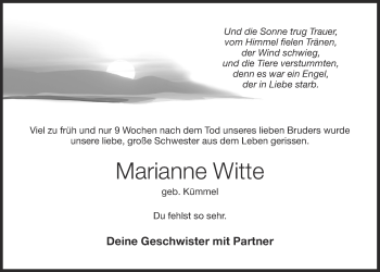 Anzeige von Marianne Witte von OM-Medien