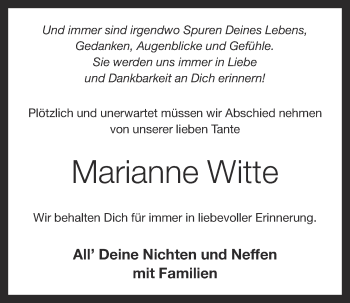 Anzeige von Marianne Witte von OM-Medien