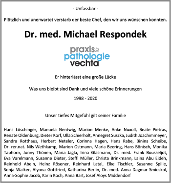 Anzeige von Michael Respondek von OM-Medien