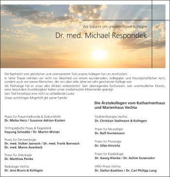 Anzeige von Michael Respondek von OM-Medien